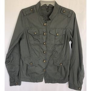 Maurices Military Style Jacket Women's Large Button Lightweight Long Sleeve Sm